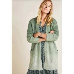 Anthropologie Sage Green Ombré Cardigan